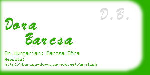 dora barcsa business card